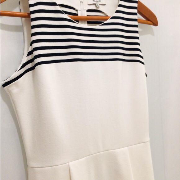 MADEWELL Knit Sleeveless Black & White Stripe Dress size XS - Picture 4 of 5